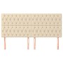 Cabeceros 4 unidades de tela color crema 90x7x78/88 cm