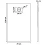 Plato de ducha SMC blanco 120x70 cm de vidaXL, Platos de ducha - Ref: Foro24-144774, Precio: 173,11 €, Descuento: %