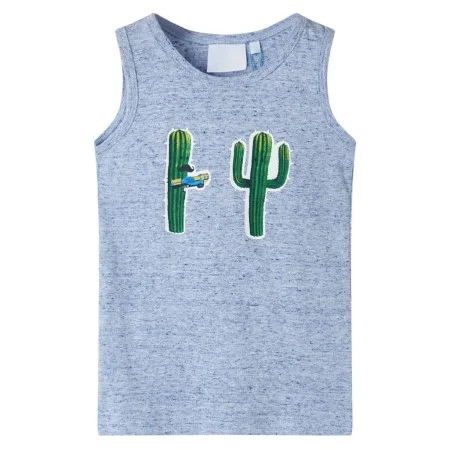 Camiseta de tirantes infantil azul melange 92 de , Camisetas para niños - Ref: Foro24-12494, Precio: 7,79 €, Descuento: %