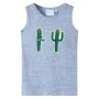 Camiseta de tirantes infantil azul melange 92 de , Camisetas para niños - Ref: Foro24-12494, Precio: 7,79 €, Descuento: %