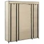 Wardrobe with compartments and rods cream fabric 150x45x176 cm by vidaXL, Wardrobes - Ref: Foro24-282435, Price: 52,38 €, Dis...