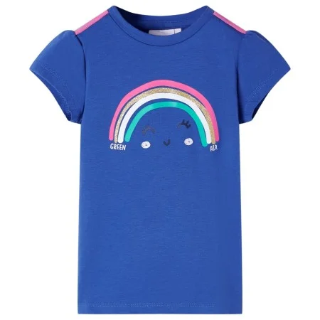 Camiseta infantil azul cobalto 128 de , Camisetas para niños - Ref: Foro24-11112, Precio: 8,19 €, Descuento: %