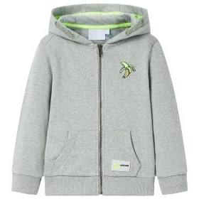 Sudadera infantil con capucha y cremallera caqui claro melange 92 de , Camisetas para niños - Ref: Foro24-11689, Precio: 13,5...