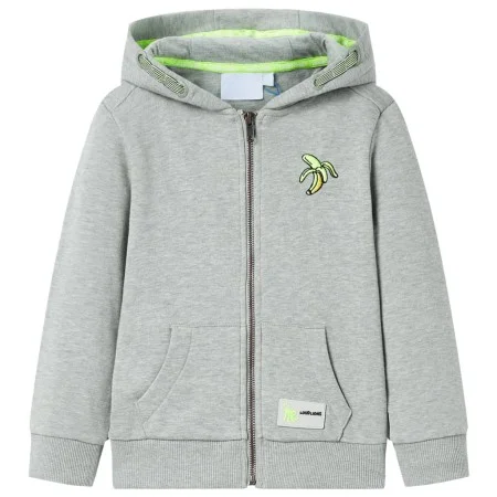 Sudadera infantil con capucha y cremallera caqui claro melange 92 de , Camisetas para niños - Ref: Foro24-11689, Precio: 13,5...