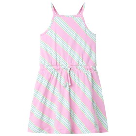 Vestido infantil sin mangas con cordón rosa 140