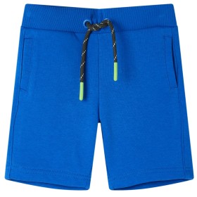 Pantalón corto infantil con cordón azul 104