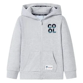 Grauer Kinder-Kapuzenpullover mit Reißverschluss 92 von , Kinder-T-Shirts - Ref: Foro24-12359, Preis: 12,91 €, Rabatt: %
