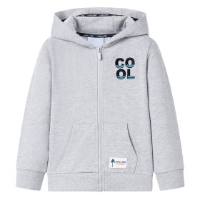 Grauer Kinder-Kapuzenpullover mit Reißverschluss 92 von , Kinder-T-Shirts - Ref: Foro24-12359, Preis: 13,03 €, Rabatt: %