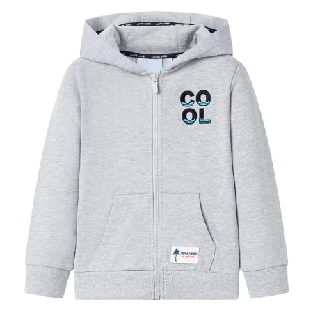 Grauer Kinder-Kapuzenpullover mit Reißverschluss 92 von , Kinder-T-Shirts - Ref: Foro24-12359, Preis: 12,91 €, Rabatt: %