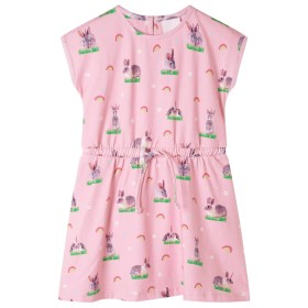 Vestido infantil rosa claro 116