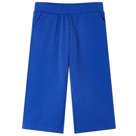 Pantalón infantil con perneras anchas azul cobalto 116