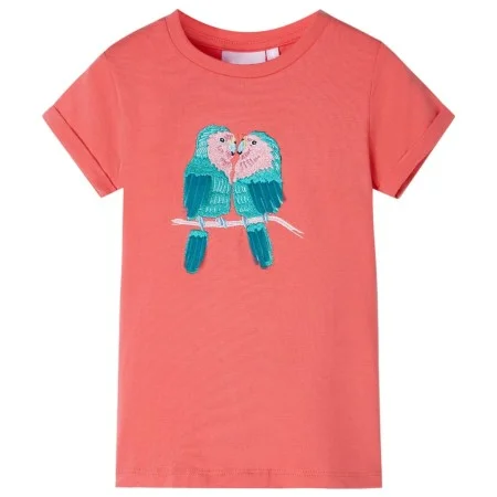Camiseta infantil color coral 128 de , Camisetas para niños - Ref: Foro24-11202, Precio: 8,30 €, Descuento: %
