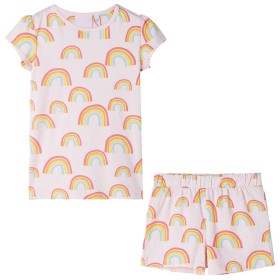 Pijama infantil de manga corta rosa suave 116