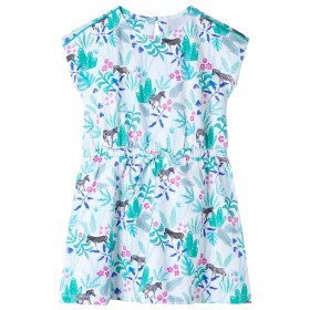 Vestido infantil color crudo y verde menta oscuro 116 de , Vestidos de niños - Ref: Foro24-11436, Precio: 12,09 €, Descuento: %
