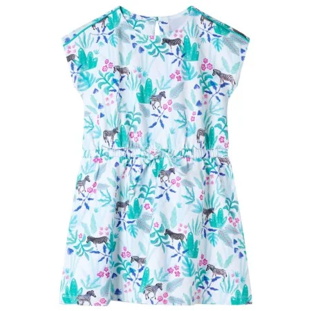 Ecru and dark mint green children's dress 116 by , Children's dresses - Ref: Foro24-11436, Price: 11,97 €, Discount: %