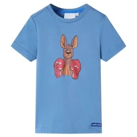 Kurzarm-T-Shirt für Kinder mittelblau 116 von , Kinder-T-Shirts - Ref: Foro24-11876, Preis: 8,19 €, Rabatt: %