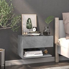 Mesita de noche de pared color gris hormigón de vidaXL, Mesitas de noche - Ref: Foro24-810961, Precio: 35,77 €, Descuento: %