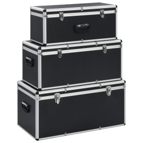 Aufbewahrungsboxen 3 Einheiten aus schwarzem Aluminium von vidaXL, Werkzeugkästen - Ref: Foro24-91853, Preis: 214,91 €, Rabat...