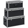 Aufbewahrungsboxen 3 Einheiten aus schwarzem Aluminium von vidaXL, Werkzeugkästen - Ref: Foro24-91853, Preis: 214,91 €, Rabat...