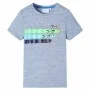 Kinder-Kurzarm-T-Shirt blau meliert 104 von , Kinder-T-Shirts - Ref: Foro24-12170, Preis: 8,19 €, Rabatt: %