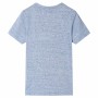 Camiseta infantil de manga corta azul mélange 128 de , Camisetas para niños - Ref: Foro24-12172, Precio: 8,28 €