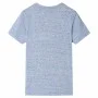 Children's short-sleeved t-shirt blue mélange 128 by , Kids T-shirts - Ref: Foro24-12172, Price: 8,19 €, Discount: %