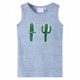 Blaues Melange-Tanktop für Kinder 116 von , Kinder-T-Shirts - Ref: Foro24-12496, Preis: 7,88 €, Rabatt: %