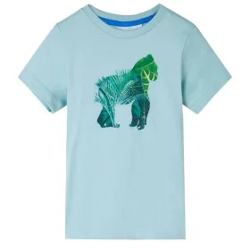 Helles Aquamarin-Kinder-T-Shirt 128 von , Kinder-T-Shirts - Ref: Foro24-12262, Preis: 8,06 €, Rabatt: %