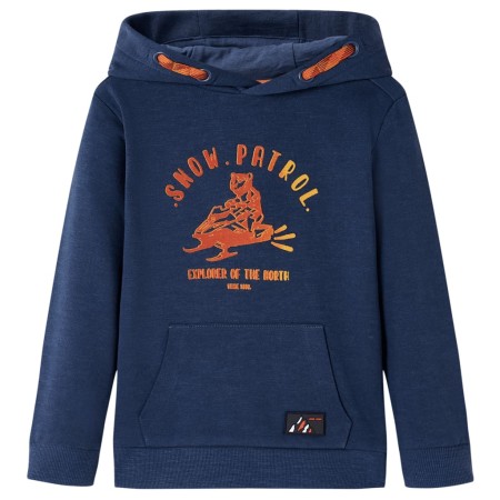 Marineblaues und orangefarbenes Kinder-Sweatshirt mit Kapuze 140 von , Kinder-T-Shirts - Ref: Foro24-12778, Preis: 12,86 €, R...