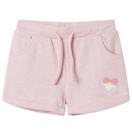 Pantalones cortos infantiles con cordón rosa claro mixto 140 de , Pantalones de niños - Ref: Foro24-10968, Precio: 10,61 €, D...