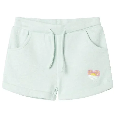 Kindershorts mit Kordelzug hellmintgrün meliert 128 von , Kinderhosen - Ref: Foro24-10977, Preis: 10,50 €, Rabatt: %