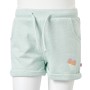 Kindershorts mit Kordelzug hellmintgrün meliert 128 von , Kinderhosen - Ref: Foro24-10977, Preis: 10,61 €, Rabatt: %