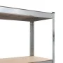 Shelving 4 levels 2 units steel plywood silver by vidaXL, Industrial shelving - Ref: Foro24-144267, Price: 82,39 €, Discount: %