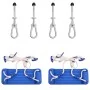 Swings 2 units with blue polyethylene climbing rocks by , Accessories for swings and play structures - Ref: Foro24-91032, Pri...