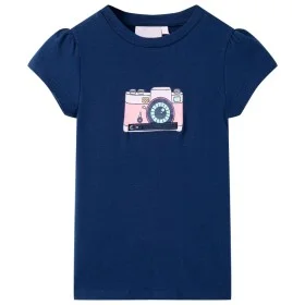 Navy blue children's t-shirt 128 by , Kids T-shirts - Ref: Foro24-10472, Price: 8,45 €, Discount: %