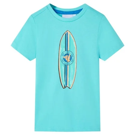 Children's short-sleeved t-shirt in aquamarine color 128 by , Kids T-shirts - Ref: Foro24-11817, Price: 8,12 €, Discount: %