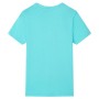 Kurzarm-T-Shirt für Kinder in Aquamarinfarbe 128 von , Kinder-T-Shirts - Ref: Foro24-11817, Preis: 8,20 €, Rabatt: %