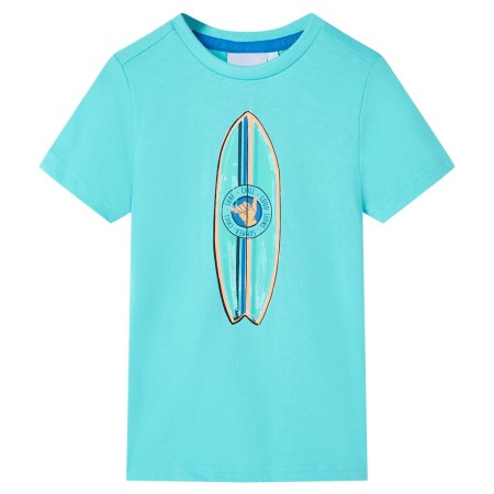 Aquamarinfarbenes Kurzarm-T-Shirt für Kinder 104 von , Kinder-T-Shirts - Ref: Foro24-11815, Preis: 8,20 €, Rabatt: %