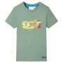 Khakifarbenes Kinder-Kurzarm-T-Shirt 92 von , Kinder-T-Shirts - Ref: Foro24-11834, Preis: 7,88 €, Rabatt: %