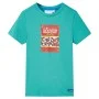Children's short-sleeved t-shirt in dark mint green 128 by , Kids T-shirts - Ref: Foro24-11857, Price: 7,88 €, Discount: %