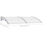 Graues und transparentes PC-Türvordach 200x75 cm von vidaXL, Markisen - Ref: Foro24-144820, Preis: 62,87 €, Rabatt: %