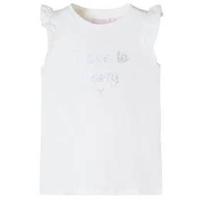 Children's T-shirt with white ruffle sleeves 140 by , Kids T-shirts - Ref: Foro24-10498, Price: 8,19 €, Discount: %