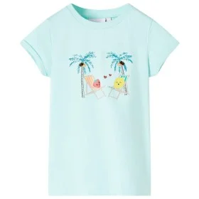Kinder-T-Shirt in hellblauem Aquamarin, Größe 140. von , Kinder-T-Shirts - Ref: Foro24-11023, Preis: 8,19 €, Rabatt: %