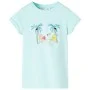 Kinder-T-Shirt in hellblauem Aquamarin, Größe 140. von , Kinder-T-Shirts - Ref: Foro24-11023, Preis: 8,19 €, Rabatt: %