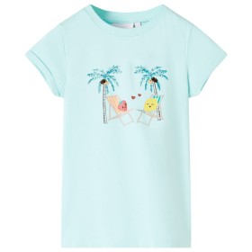 Camiseta infantil aguamarina claro 116 by , Kids T-shirts - Ref: Foro24-11021, Price: 8,28 €, Discount: %