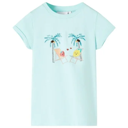 Camiseta infantil aguamarina claro 116 de , Camisetas para niños - Ref: Foro24-11021, Precio: 8,19 €, Descuento: %