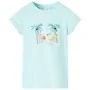 Camiseta infantil aguamarina claro 116 de , Camisetas para niños - Ref: Foro24-11021, Precio: 8,19 €, Descuento: %