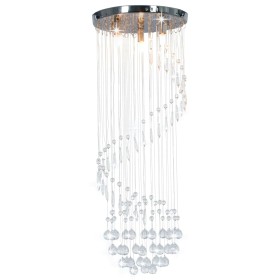 G9 Spirale Deckenleuchte mit silbernen Kristallperlen von vidaXL, Lampen - Ref: Foro24-281577, Preis: 75,96 €, Rabatt: %