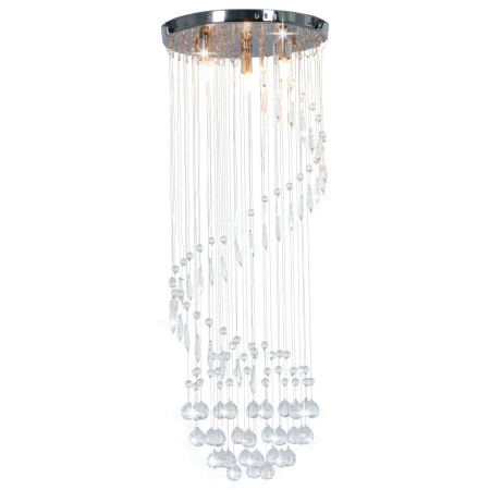 G9 Spirale Deckenleuchte mit silbernen Kristallperlen von vidaXL, Lampen - Ref: Foro24-281577, Preis: 71,66 €, Rabatt: %