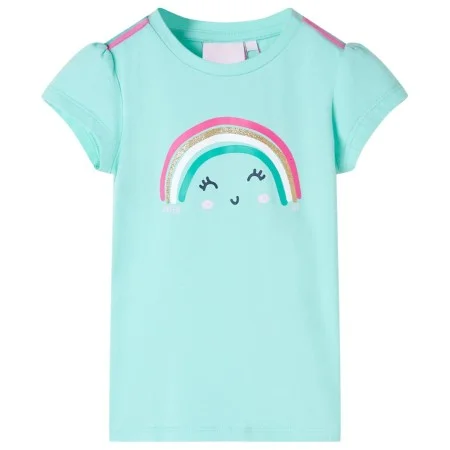 Kinder-T-Shirt in hellmintgrün, Größe 128. von , Kinder-T-Shirts - Ref: Foro24-11107, Preis: 8,19 €, Rabatt: %